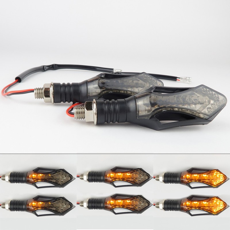Clignotant LED à défilement séquentiel pour moto 12V