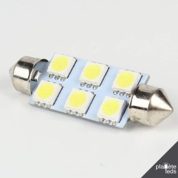 Ampoule LED Navette - C5W 41mm 6V Blanche