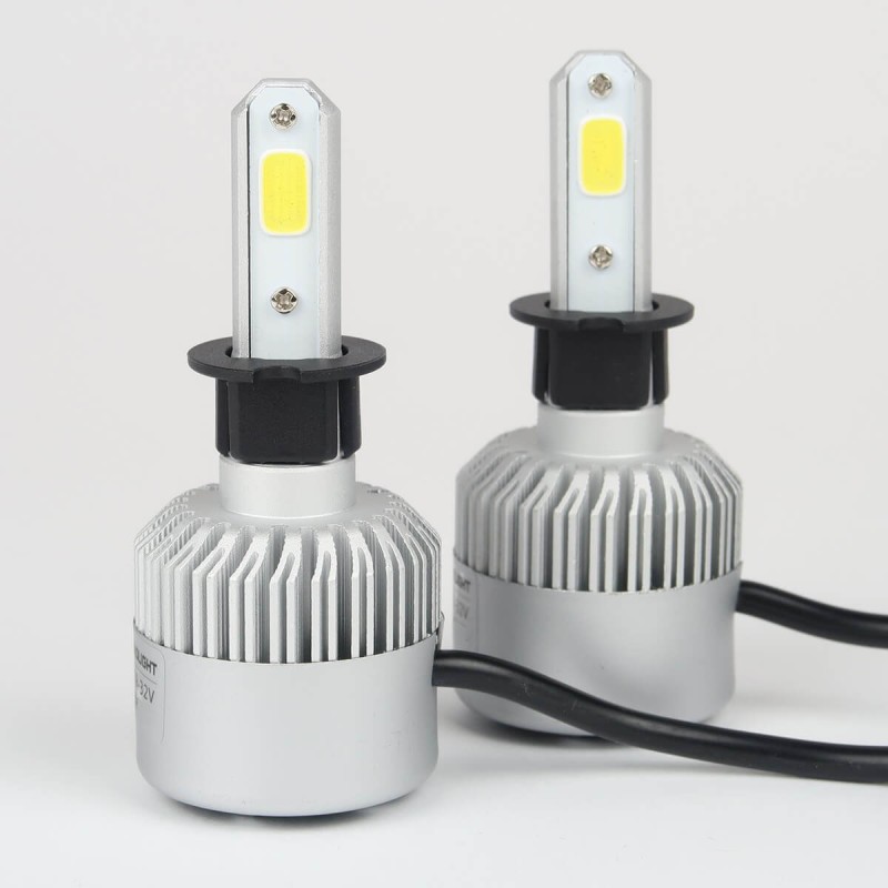 Kit Ampoules LED H3 Haute puissance Ventilé 4600Lm - Garantie 5 ans.